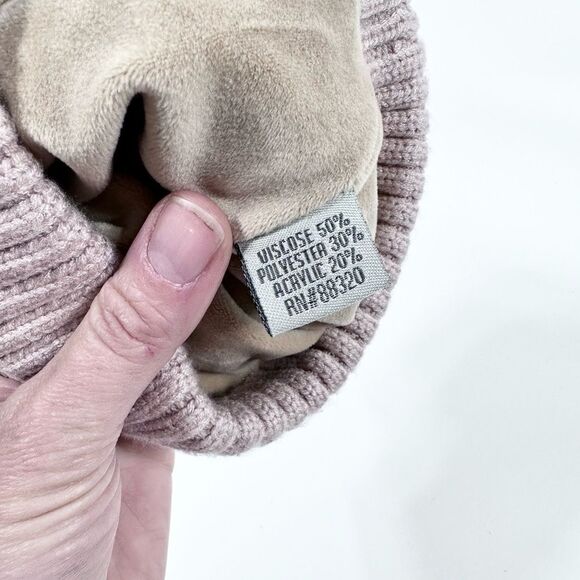 C.C Kids blush knit lined beanie - Picture 4 of 7